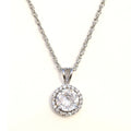 Halo Round Earrings & Pendant Set. - KORE JEWELS 