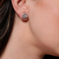 Halo Triangle Earrings & Mangalsutra Set. - KORE JEWELS 