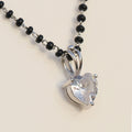 Heart Solitaire Zirconia Mangalsutra. - KORE JEWELS 