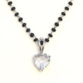 Heart Solitaire Zirconia Mangalsutra. - KORE JEWELS 