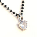 Heart Solitaire Zirconia Mangalsutra. - KORE JEWELS 