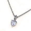 Heartful Solitaire Zirconia Necklace. - KORE JEWELS 