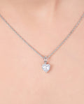 Heartful Solitaire Zirconia Necklace. - KORE JEWELS 