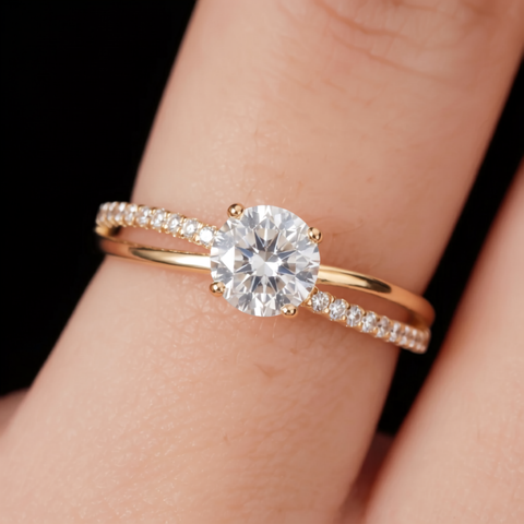 Enchanting Solitaire CZ Ring.