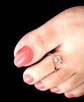 Leafy Affair Rose Gold Toe Ring - KORE JEWELS 