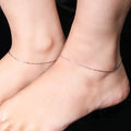 Luminous Snake Chain Dual Tone Anklet - KORE JEWELS 