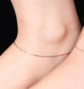Luminous Snake Chain Dual Tone Anklet - KORE JEWELS 