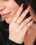 Luring Tiny Solitaire Layered Ring. - KORE JEWELS 