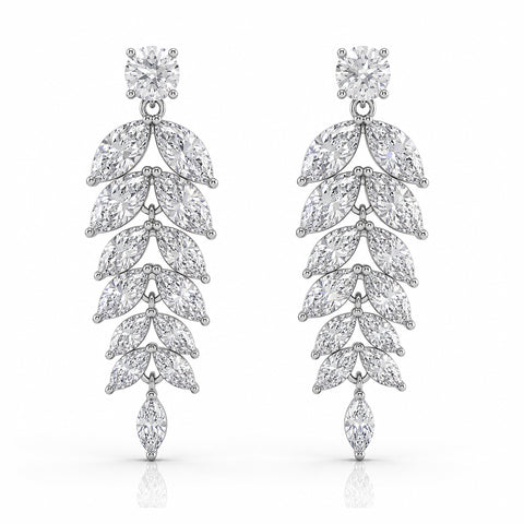 Glister Multi-Leaf Drop Earings