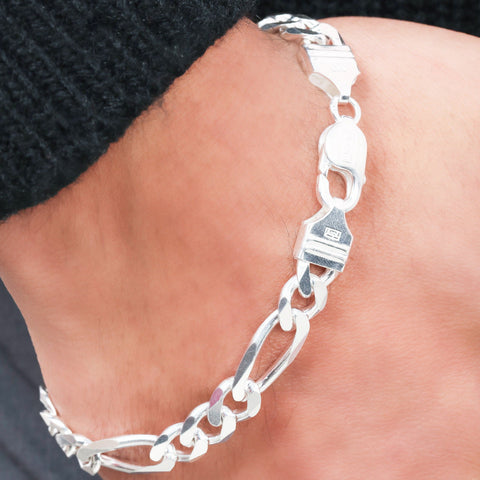 Men's Valiant Figaro Chain Bracelet. - KORE JEWELS 