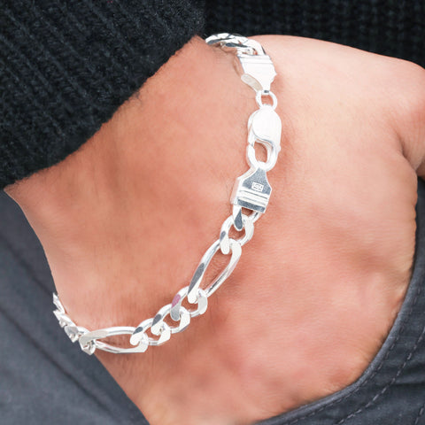 Men's Valiant Figaro Chain Bracelet. - KORE JEWELS 