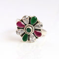 Multi-color Flower Toe Rings. - KORE JEWELS 
