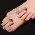 Multi-color Flower Toe Rings. - KORE JEWELS 