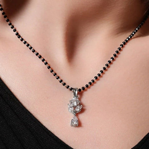 Multi Leaf Tear-Drop Mangalsutra. - KORE JEWELS 