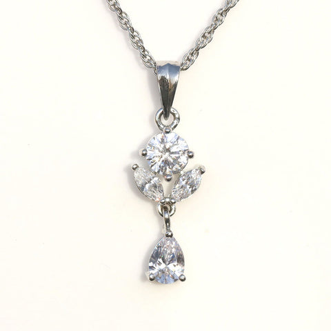 Multi Leaf Tear-Drop Necklace - KORE JEWELS 