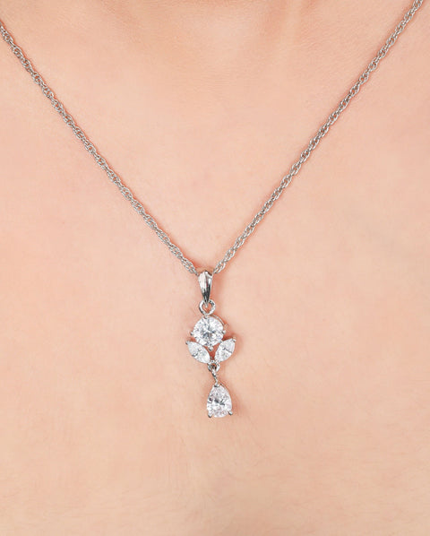 Multi Leaf Tear-Drop Necklace - KORE JEWELS 