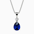 Pear dark sapphire crystal pendant - KORE JEWELS 