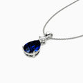 Pear dark sapphire crystal pendant - KORE JEWELS 