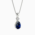 Pear dark sapphire crystal pendant - KORE JEWELS 