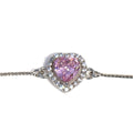 Pink Zirconia Heart Bracelet - KORE JEWELS 