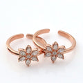 Pleasing Floral Rose Gold Toe Ring - KORE JEWELS 