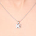 Pretty Single Halo Square Necklace - KORE JEWELS 