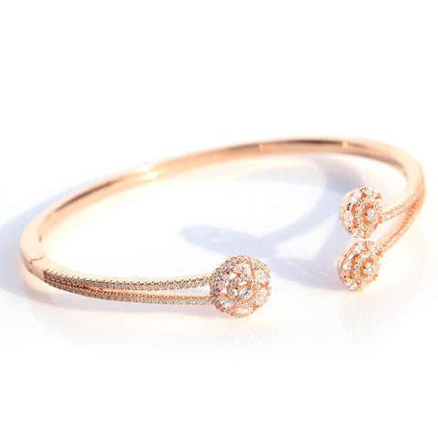 Radiant Floral Kada Bracelet. - KORE JEWELS 