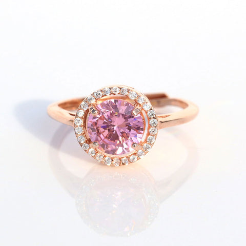 Radiant Rose Gold Solitaire Ring. - KORE JEWELS 