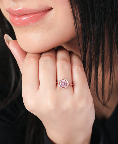 Radiant Rose Gold Solitaire Ring. - KORE JEWELS 