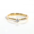Radiant Tiny Solitaire Ring. - KORE JEWELS 