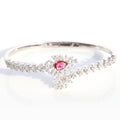 Ravishing Leaf Ruby Kada Bracelet. - KORE JEWELS 