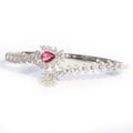 Ravishing Leaf Ruby Kada Bracelet. - KORE JEWELS 
