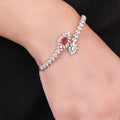 Ravishing Leaf Ruby Kada Bracelet. - KORE JEWELS 