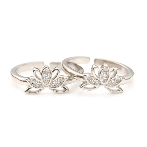Ravishing Lotus Toe Ring - KORE JEWELS 