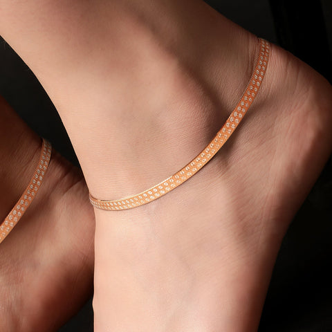 Rose Gold Dazzling Dot Anklet - KORE JEWELS 