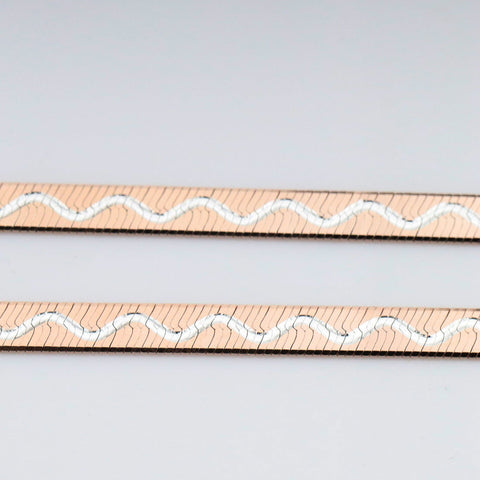 Rose Gold Slick Wave Anklet - KORE JEWELS 