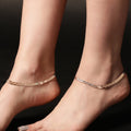 Rose Gold Slick Wave Anklet - KORE JEWELS 
