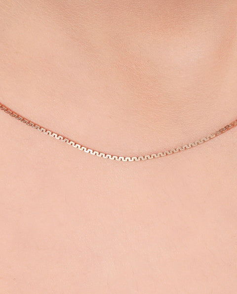 Rosegold Box Link 925 Chain - KORE JEWELS 