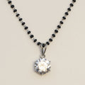 Round Solitaire Zirconia Mangalsutra. - KORE JEWELS 