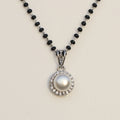 Round Zirconia and Freshwater Pearl Mangalsutra. - KORE JEWELS 