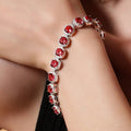 Ruby colored Round Bracelet - KORE JEWELS 