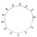 Satiny Tear Drop CZ Anklet - KORE JEWELS 