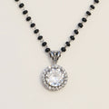 Single Halo Round Mangalsutra - KORE JEWELS 