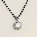 Single Halo Round Mangalsutra - KORE JEWELS 