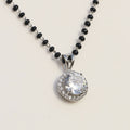 Single Halo Round Mangalsutra - KORE JEWELS 