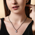 Single Halo Round Mangalsutra - KORE JEWELS 