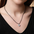 Single Halo Round Mangalsutra - KORE JEWELS 