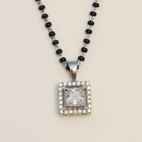 Single Halo Square Mangalsutra - KORE JEWELS 