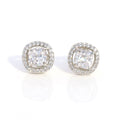 Single Halo Squircle Earings - KORE JEWELS 