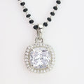 Single Halo Squircle Mangalsutra. - KORE JEWELS 